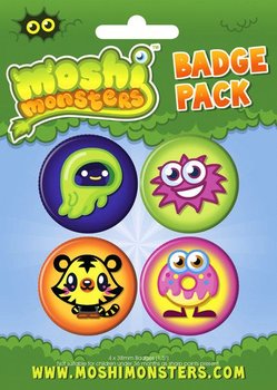 Moshi Monsters Moshlings - zestaw 4 przypinek - GB eye