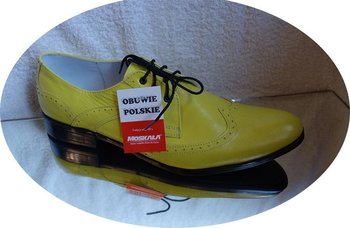 MOSKAŁA męskie pólbuty sznurowane zółte 41 - Polskie buty