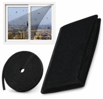 Moskitiera Okienna Lekka Siatka Na Okno 180X150Cm Rzep Zestaw 318355 Czarna Perfectlife
