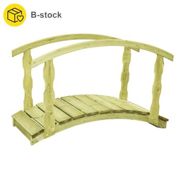 Mostek ogrodowy drewniany, 170x74x105 cm, sosnowy, - Zakito