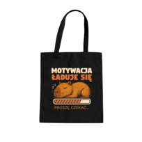 Motywacja ładuje się - proszę czekać - kapibara - torba na prezent Koszulkowy