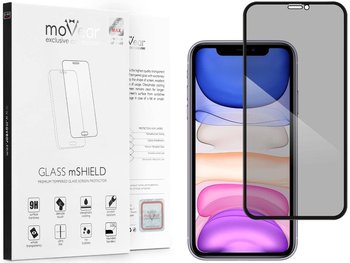 moVear 2.5D MAX privacy - Prywatyzujące szkło hartowane do Apple iPhone 11 / Xr (6.1") na Cały Ekran | antySpy, do etui, fullGlue, 9H - moVear