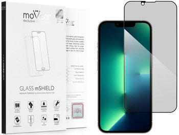 moVear 2.5D MAX privacy - Prywatyzujące szkło hartowane do Apple iPhone 13 Pro / 13 (6.1") na Cały Ekran | antySpy, do etui, fullGlue, 9H - moVear