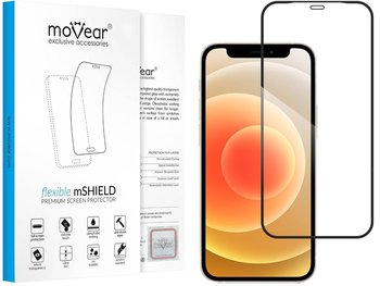 moVear flexible - Pancerne szkło hybrydowe do Apple iPhone 12 Mini (5.4") na Cały Ekran | Premium, fullGlue, 8H+ - moVear
