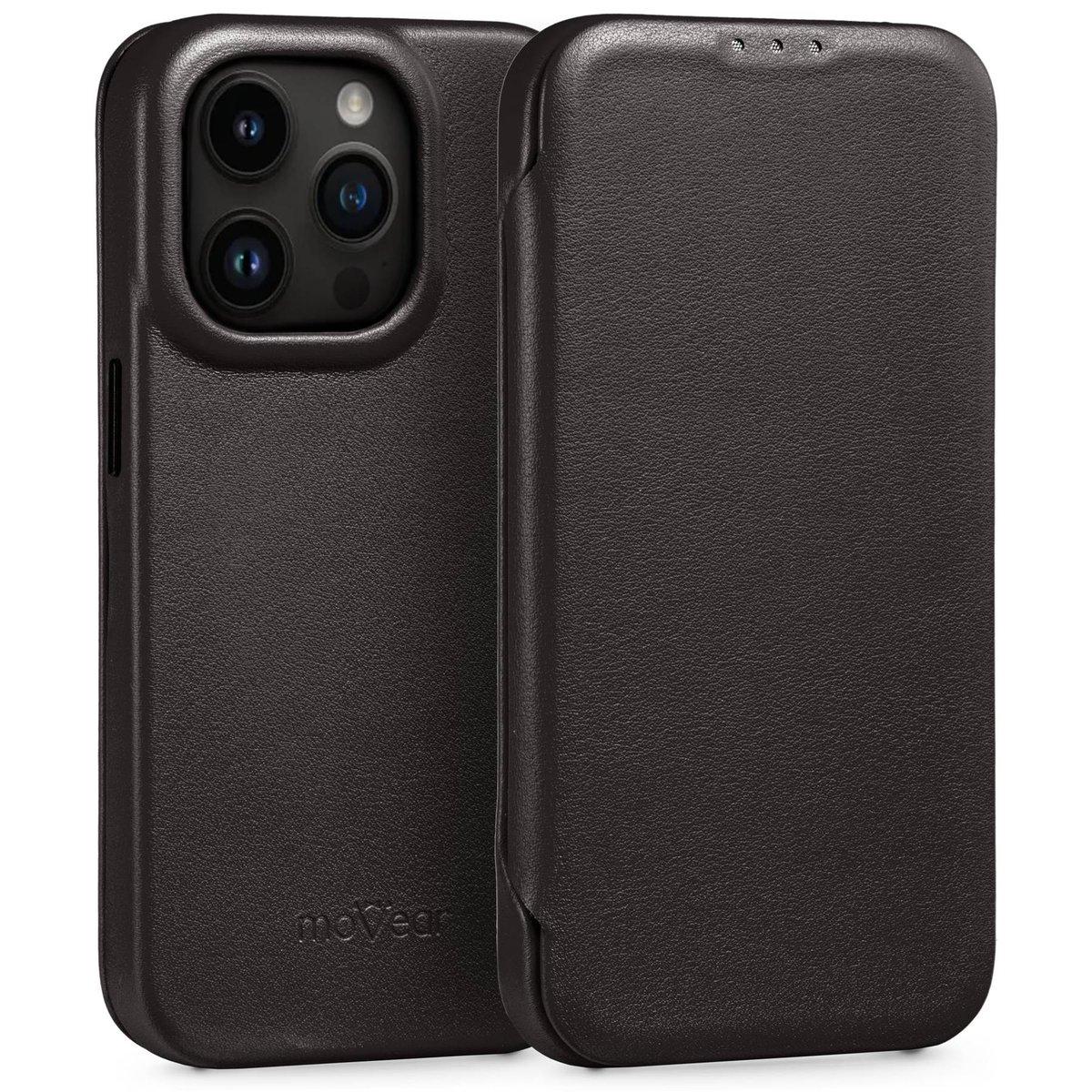 MoVear Flipside-Case Für Galaxy S20 – Lederhülle Mit Klappe, Kabellos Ladbar