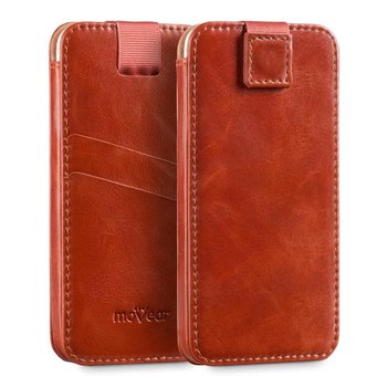 moVear pocketCase C+ skórzana wsuwka do iPhone 11 Pro MAX / Xs MAX / 11 / XR / 8/7/6 Plus | Skóra naturalna vintage (Brązowa) - moVear