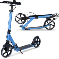 Movino, hulajnoga miejska COMFORT+, niebieska, amortyzowana, koła 200 mm, hamulec ręczny, ABEC-7