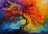 Mozaika diamentowa drzewo 