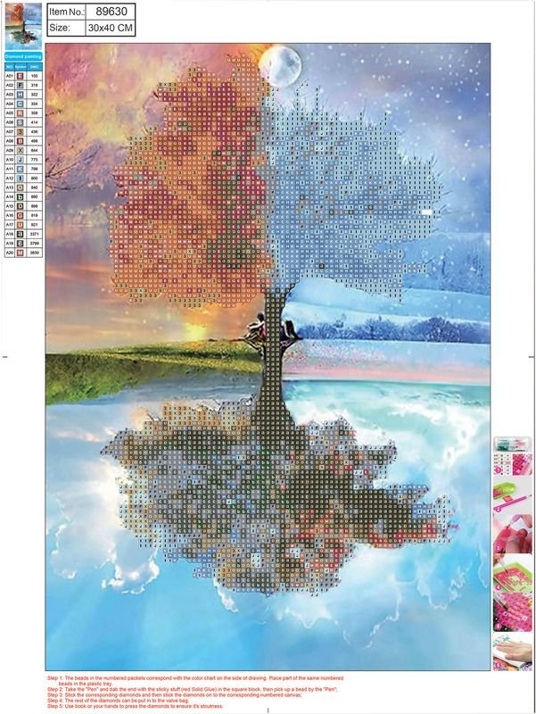 Zdjęcia - Kreatywność i rękodzieło Panta Plast Mozaika diamentowa, Seasons, 30x40 cm 