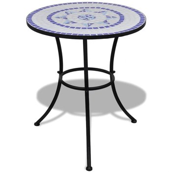Mozaikowy stolik balkonowy - 60x70cm, niebiesko-bi / AAALOE - Inny producent