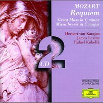 Mozart: Requiem; Great Mass in C minor; Missa brevis in C major James Levine, Rafael Kubelík, Berliner Philharmoniker, Wiener Philharmoniker, Symphonieorchester des Bayerischen Rundfunks, Herbert Von Karajan