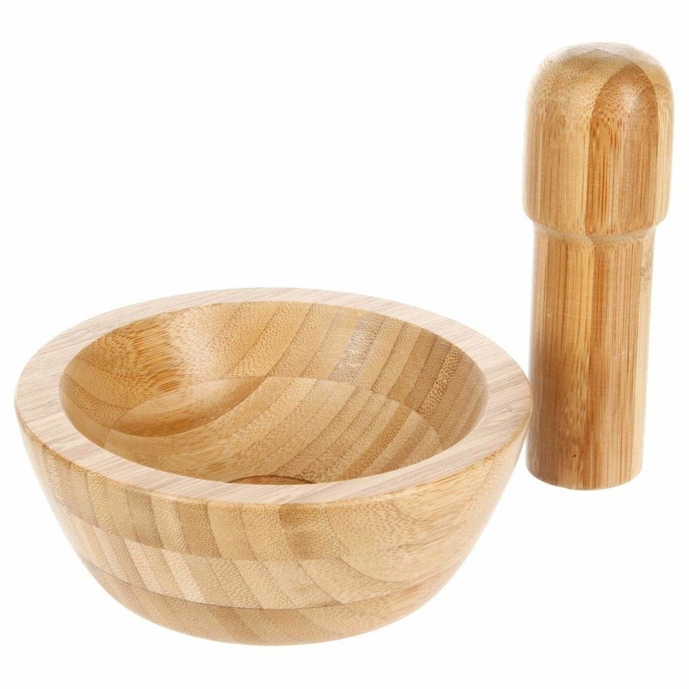 Moździerz bambusowy SECRET DE GOURMET, beżowy, 13 cm