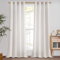 MRTREES zasłony półprzezroczyste z efektem lnu 2 szt. beżowe 140x240cm