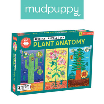 Mudpuppy, puzzle, edukacyjne Anatomia roślin, 3x100 el. - Mudpuppy