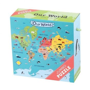 Mudpuppy, puzzle, jumbo, Mapa świata, 25 el. - Mudpuppy