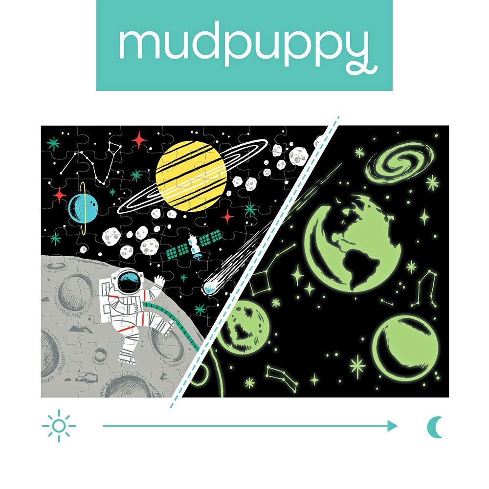 Mudpuppy, puzzle, Kosmos, świecące w ciemności, 100 el.