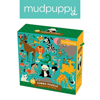 Mudpuppy, puzzle podłogowe Jumbo Zwierzęta Świata  - Mudpuppy