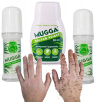 Mugga DEET 20% Roll-on na komary kleszcze Zestaw 2x mleczko 50ml + balsam