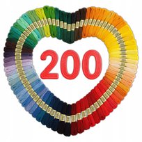 MULINA ZESTAW do haftu haftowania wyszywania NICI MULINY 200 szt DIY kanwa