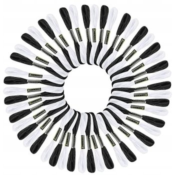 MULINA ZESTAW NICI do haftu czarna biała 48szt - Hobby&Home