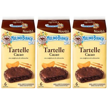 MULINO BIANCO Tartelle - Tartaletki kakaowe z nadzieniem morelowym 288g 3 paczki - Mulino Bianco