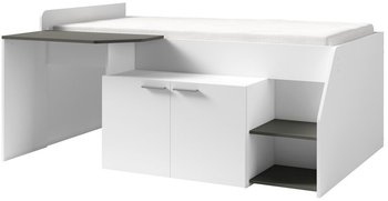 MULTI 38 - łóżko z biurkiem i schowkiem - biały - F.M.Meblosiek