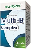 Multi-B-Complex 60 tabletek SANBIOS WITAMINY B3, B5, B6, B2, B1, B9, B7 ...