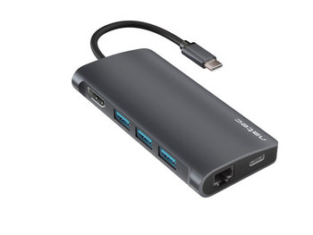 Multi port NATEC Fowler 2, USB-C PD/USB 3.0/HDMI 4k/RJ-45/USB-C/SD/micro SD - Natec