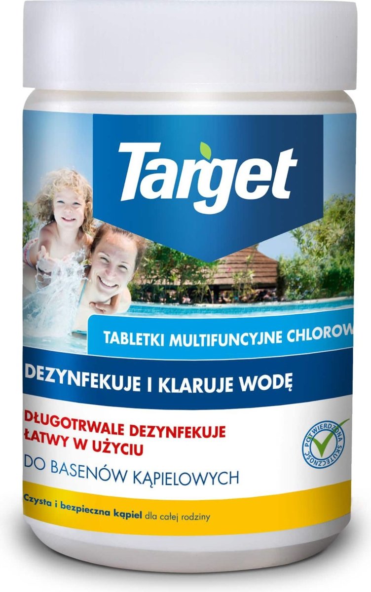 Multichlor - zwalcza glony i dezynfekuje wodę basenową 1 kg (50 x 20 gr) Target
