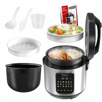 Multicooker parowar szybkowar kombiwar TurboTronic garnek elektryczny frytownica 5L 865W Srebrny TurboTronic