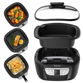 Multicooker TurboTronic 3w1 frytownica olejowa parowar garnek podgrzewacz elektryczny 5L 1500W Czarny - TurboTronic