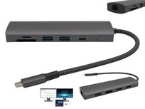 Multiport USB-C z Ładowaniem PD Czytnik SD MicroSD do Laptopów HIRO HUB