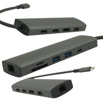 Multiport USB-C z Ładowaniem PD Czytnik SD MicroSD HUB do Laptopów Samsung