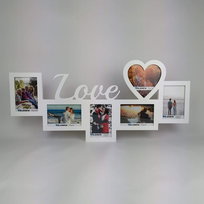 Multirama ramka na zdjęcia z napisem Love 6 zdjęć serce