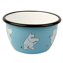 Muminki, Muminek, Retro miska emaliowana, błękitna, 600 ml