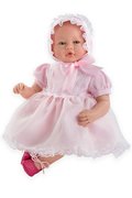 Muñecas Guca, lalka bobas dziewczynka Vera w różowej sukience, 46 cm, MG10056  - Muñecas Guca