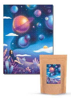 Muno Puzzle „Cosmic Girl” by Małgorzata Zych 1000 el. w eco woreczku - Muno Puzzle