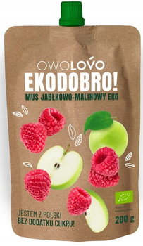 Mus Jabłkowo Malinowy BIO 200g - Owolovo - Owolovo