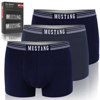 Mustang Bokserki Męskie Bawełniane 3 sztuki 4046 Navy Rozmiar M Mustang