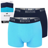 MUSTANG Bokserki Męskie Bawełniane Navy Blue MU1052 2 sztuki Rozmiar XL Mustang