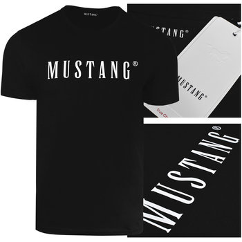 Mustang Koszulka Męska T-shirt Bawełniana 4222 Czarna Rozmiar XL - Mustang