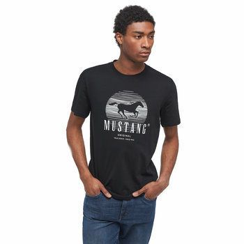Mustang Męski T-Shirt Czarny Koszulka M - Mustang