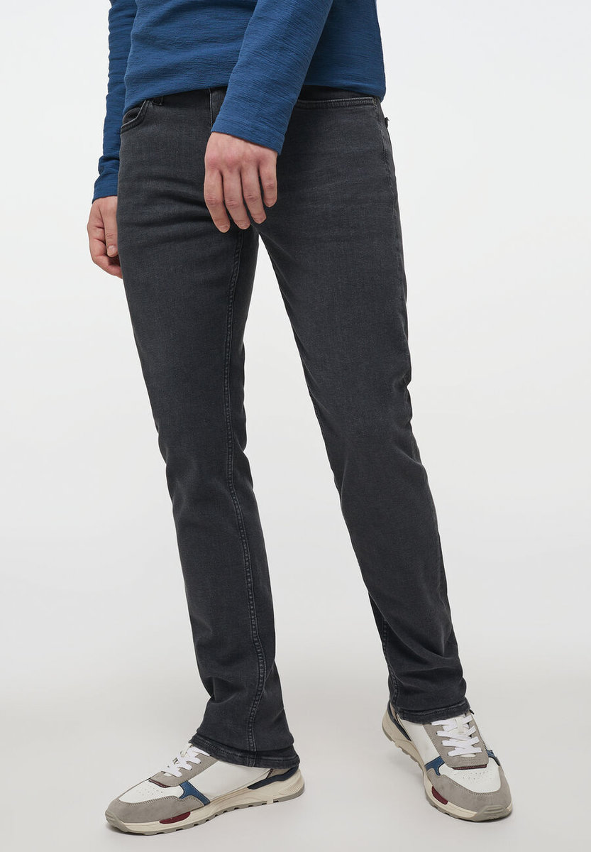 Jeans Mustang Big Sur Stretch Para Hombre - Comfort Fit, Azul/negro, Nuevo Con Etiquetas