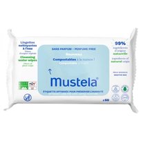 Mustela Bezzapachowe kompostowalne chusteczki czyszczące x60