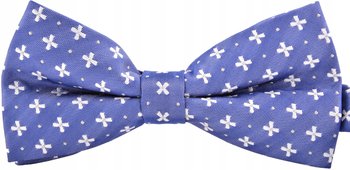 Muszka Niebieska Męska Biały Wzór Mikrofibra Z Pl - Volan