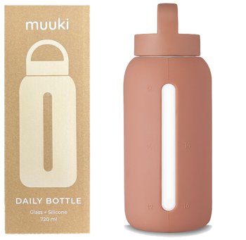 Muuki Butelka Motywacyjna Na Wodę, Szklana, 720ml Canyon Clay - MUUKI