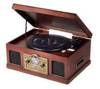 Muzyczne centrum 5 w 1 - gramofon odtwarzacz CD magnetofon radio AUX