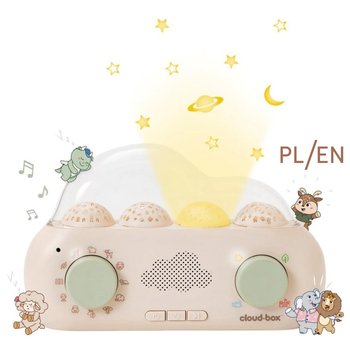 Muzyczny projektor z bajkami CloudBox - Wersja polsko - angielska - Cloud B