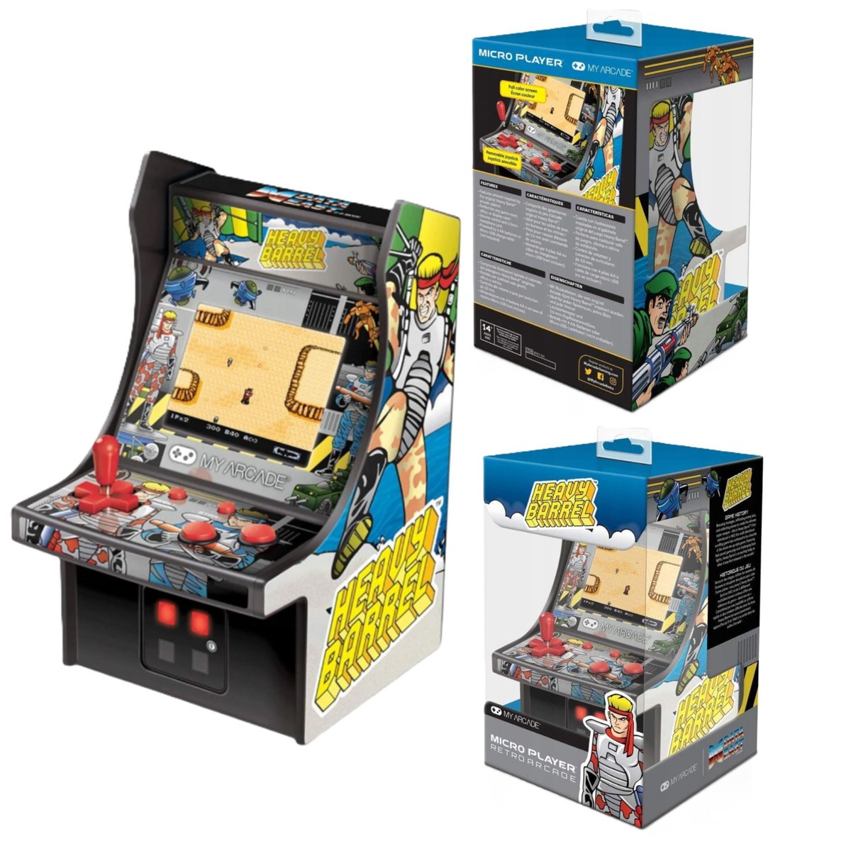 MY ARCADE Heavy Barrel Micro Player Konsola Retro z Klasyczną Grą Data ...