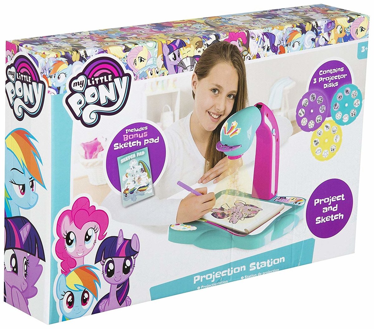 Zestaw Kreatywny Dla Dziewczynki 5 Lat My Little Pony, zestaw kreatywny Projektor 3D do rysowania - My Little